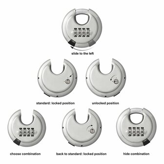 Cadenas a disque 70 mm avec combinaison