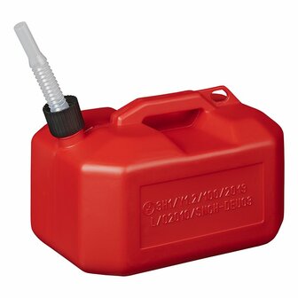 Bidon 10L plastique rouge homologue ONU (modele bas)