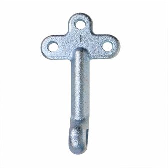 Crochet de valve n&deg; 1 gauche 170 mm avec illet a visser