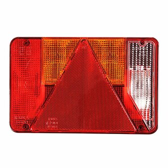 Feu arriere 6 fonctions 218x140mm droit sous blister