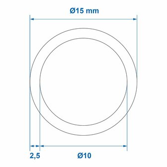 Tuyau d&#039;eau potable transparent 5,00 m diametre 10 x 15 mm