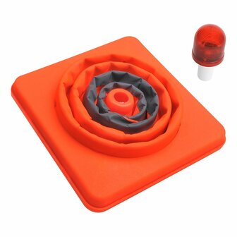 Pylone de securite pliable avec eclairage LED