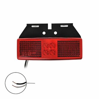 Feu de gabarit 12/24V rouge 110x40mm LED avec support sous blister