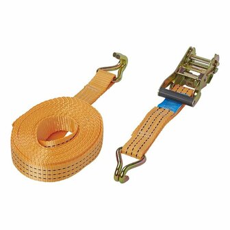 Sangle d&#039;arrimage a cliquet + 2 crochets 8 metres 3000kg