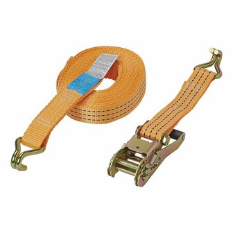 Sangle d&#039;arrimage a cliquet + 2 crochets 8 metres 3000kg