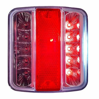 Feu arriere 4 fonctions 98x105mm 14LED sous blister