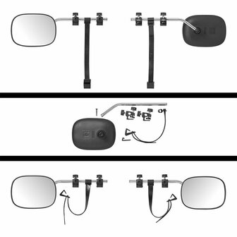 Miroir de caravane en verre plat 340 x 140 x 190 mm