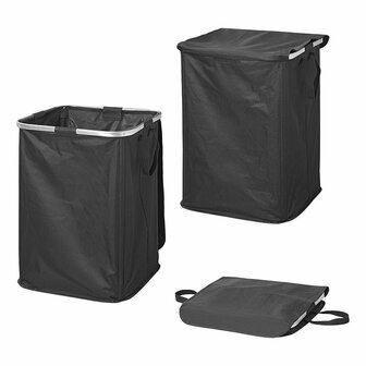 Panier a linge XL pliable noir