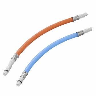 Raccord de tuyau flexible 25 cm rouge + bleu en sachet plastique