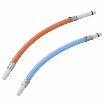 Raccord de tuyau flexible 25 cm rouge + bleu en sachet plastique