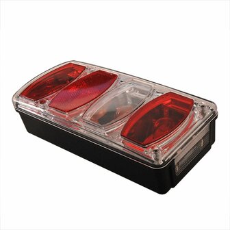 Feu arriere 6 fonctions 222x100mm gauche sous blister