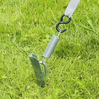 Jeu de sangles anti-tempete 2x 4,8 m avec fixation de tendon pour rail de store
