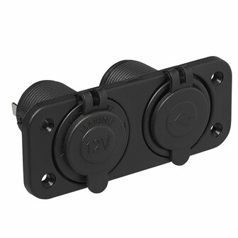 Kit d&#039;encastrement : prise DIN + port USB double type A 2x2100mA