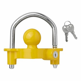 Serrure d&#039;attelage avec serrure a cylindre