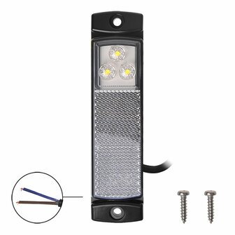 Feu de gabarit 12/24V blanc 126x30mm LED sous blister