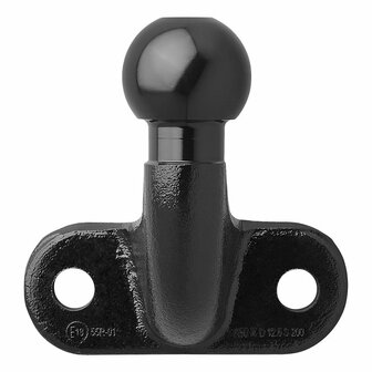 Boule d&#039;attelage coudee noire homologuee type E