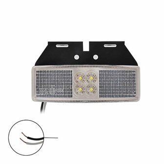 Feu de gabarit 12/24V blanc 110x40mm LED avec support