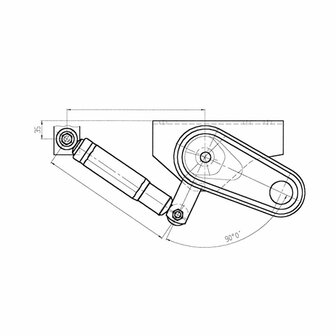 Support d&#039;amortisseur  90 x 50 mm - lot de 2 pieces