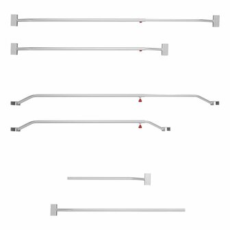 Support de bache en aluminium, extensible, 108-146 cm, pour bache de remorque