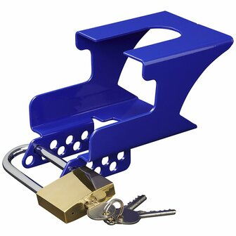 Serrure d&#039;attelage avec cadenas sous blister