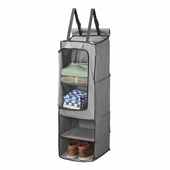 Organiseur 4 compartiments 34 x 34 x 96 cm avec poche zippee + keder 7 mm
