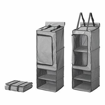 Organiseur 4 compartiments 34 x 34 x 96 cm avec poche zippee + keder 7 mm