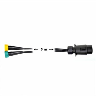 Jeu de cables 5M avec fiche 7 broches et 2 connecteurs 5 broches