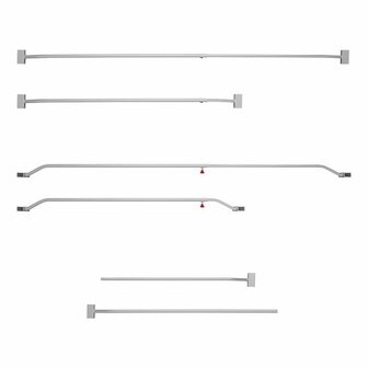 Support de bache en aluminium, extensible, 132-204 cm, pour bache de remorque