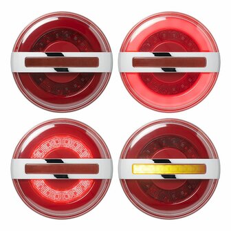 Feu arriere 3 fonctions LED 140 mm avec clignotant dynamique