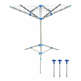 etendoir rotatif avec base et 3 piquets