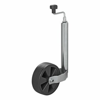 Roue avant jante plastique 48 mm avec pneu caoutchouc 220x70 mm