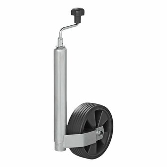 Roue avant jante plastique 48 mm avec pneu caoutchouc 220x70 mm