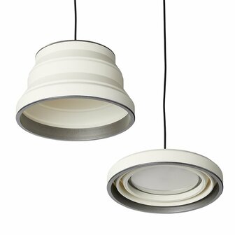 Lampe suspendue LED pliable en silicone blanche diametre 20 cm