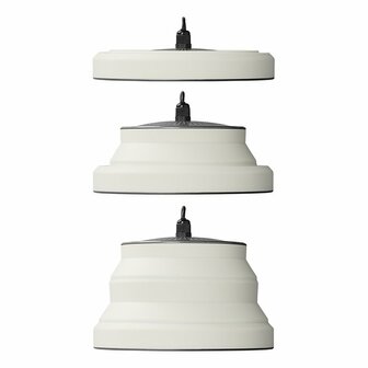 Lampe suspendue LED pliable en silicone blanche diametre 20 cm