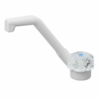Robinet d&#039;eau froide De Luxe 12V dia 20 mm blanc gros bouton