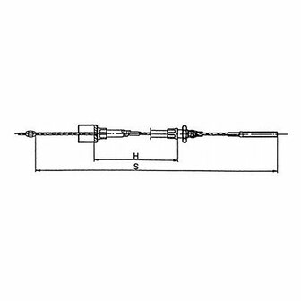 Cable de frein  1620/1830  dia 24 mm filetage M8/embout a sertir
