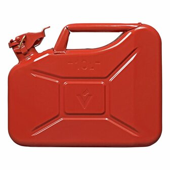 Bidon 10L metal rouge homologue UN TuV/GS