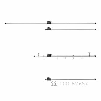 Rail de suspension pour garage camping-car 85 - 165 cm