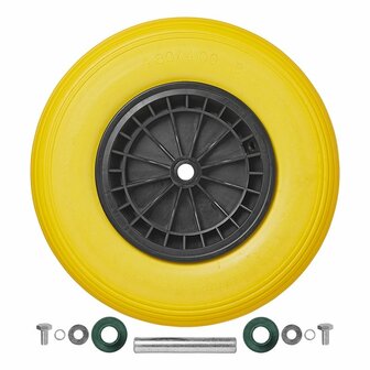 Pneu PU avec jante en plastique 164.00-8 avec axe 20 mm
