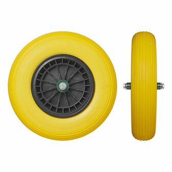 Pneu PU avec jante en plastique 164.00-8 avec axe 20 mm