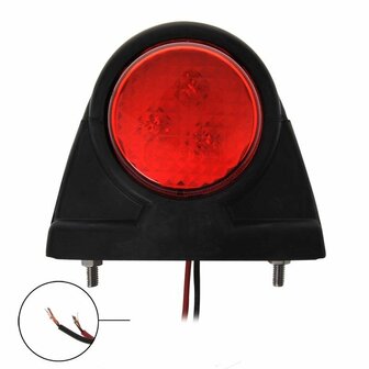 Feu de largeur 12/24V rouge/blanc 101x82mm LED