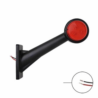 Feu de largeur 12/24V rouge/blanc 166x193mm LED droite