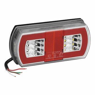 Feu arriere 5 fonctions 225 x 105 mm 43LED droit