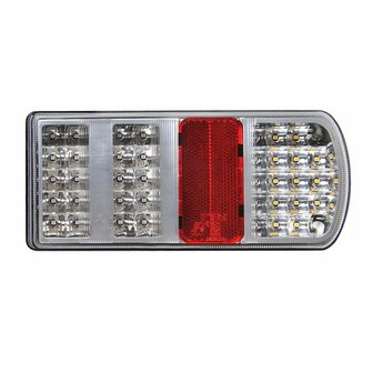 Feu arriere 5 fonctions 225x105mm 43LED droit sous blister