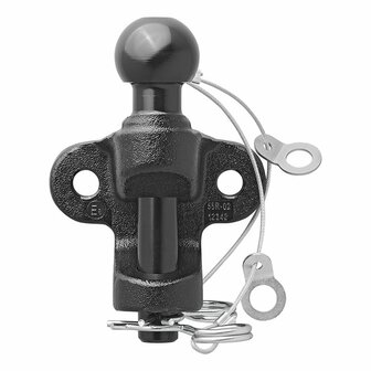 Boule d&#039;attelage noire combinee double version D17.2/S200 homologuee type E