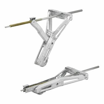 Support d&#039;angle pour caravane 1000 kg 605 x 280 mm H : 470 mm avec mecanisme pivotant etendu