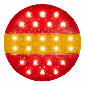 Feu arriere 12/24V 3 fonctions 140mm STI LED sous blister