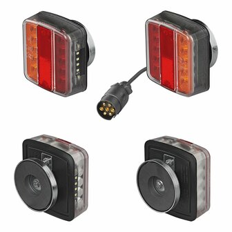 Kit d&#039;eclairage de remorque LED avec aimants cable 7,5 + 2,5 m