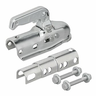 Attelage a boule en acier rond 35-50 mm freine