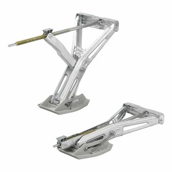 Support d&#039;angle pour caravane 1000 kg 605 x 280 mm H : 470 mm avec pied stabilisateur